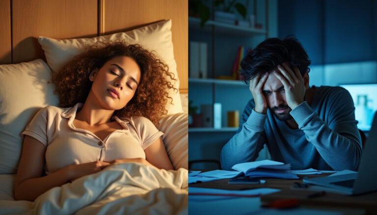découvrez comment gérer efficacement le sommeil et le stress, et apprenez quelle priorité adopter pour retrouver équilibre et bien-être chez vous.